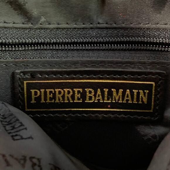 PIERRE BALMAIN Red Quilted Leather Chain Strap Shoulder Bag - Picture 8 of 9